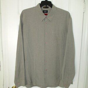 Haggar Mens L/S Taupe Dressy Button Down Casual Shirt NWOT - Size 19/37 or XXL